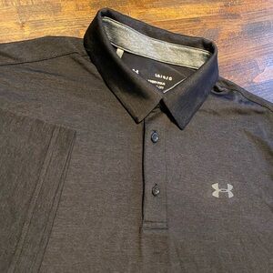 Under Armour UA The Playoff Polo Shirt Mens Large Gray Short Sleeve Stretch Golf